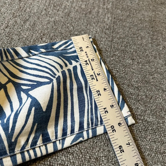 J. McLaughlin Jaycie Denim Jeans Tropical Palm Leaf Print Straight Women’s Sz 2 - Picture 5 of 7